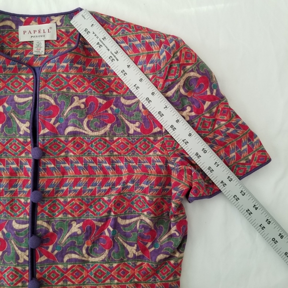 Vintage Crop Top 55% Linen Size 4P - Picture 5 of 11